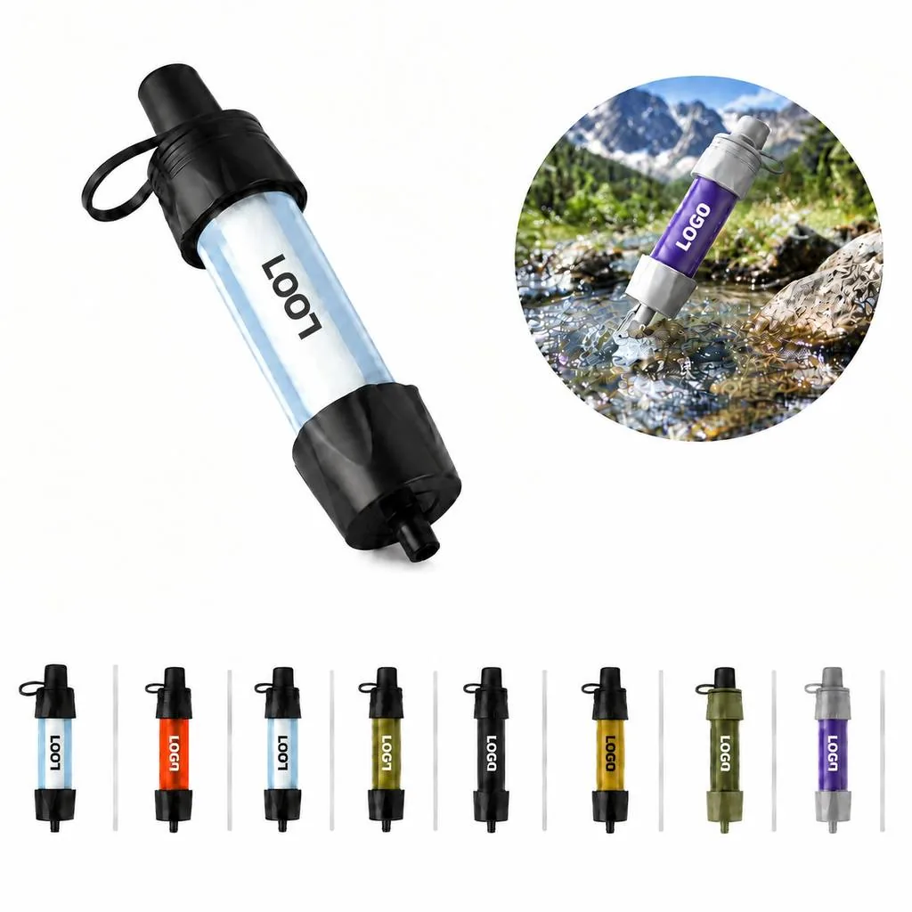Portable Personal Water Filtration Straw for Outdoor Use