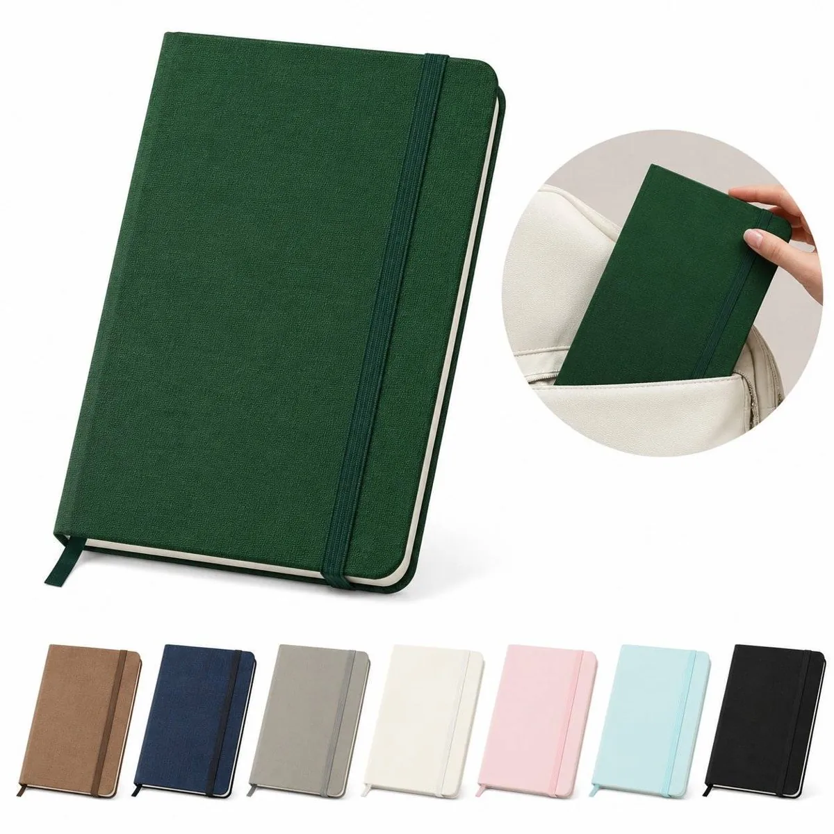 Hardcover Pocket Lined Journal for Daily Notes 2