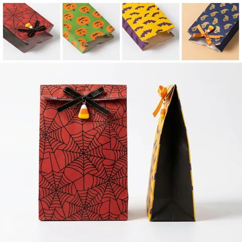 Reusable Holiday Treat Tote with Decorative Graphics