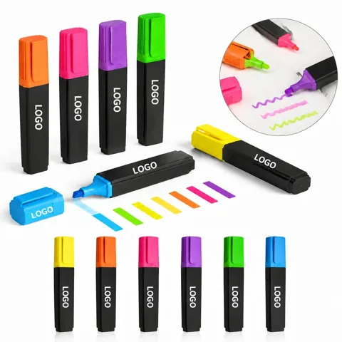 Colorful Quick-Dry Highlighters for Students Study Notes
