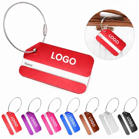 Metal Travel ID Tag with Secure Screw Closure