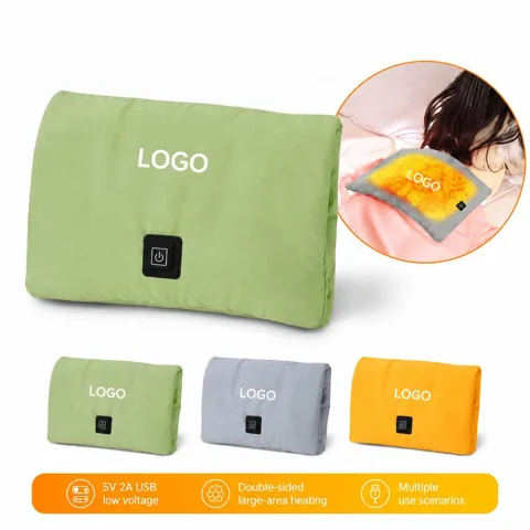 USB Heated Plush Hand Warmer Bag with Storage