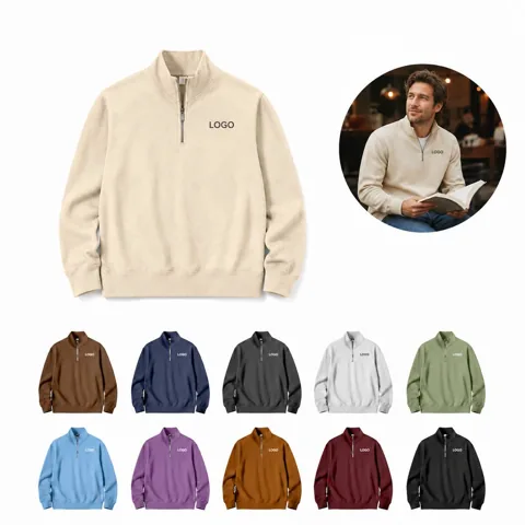 Men's Zip-Up Breathable Polo Shirt for Sports