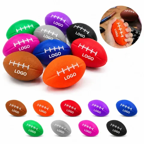 Football-Shaped PU Foam Squeeze Ball for Stress Relief
