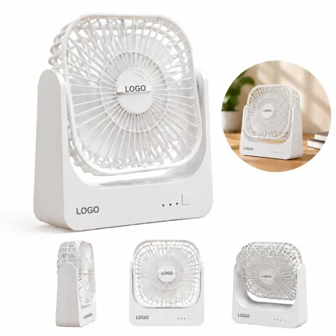 2-in-1 Rechargeable Hanging Desk Fan with Quiet Motor