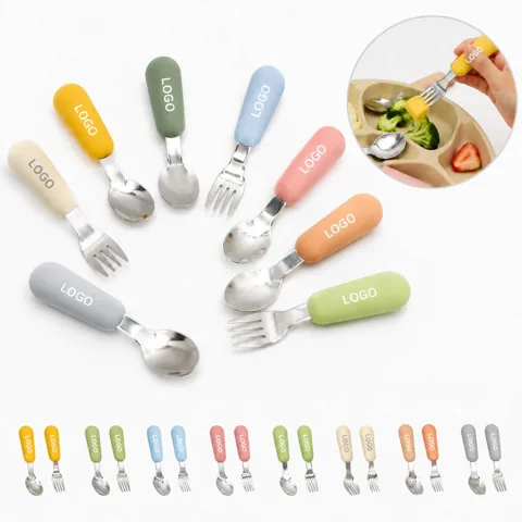 BPA-Free Silicone & Stainless Steel Baby Feeding Set
