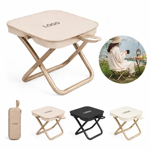 Portable Folding Stool with Zipper Bag for Camping and