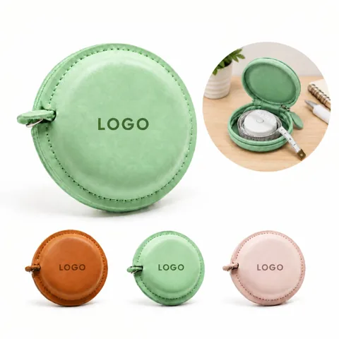 Portable Auto-Retract Leather Measuring Tape Dual-Sided