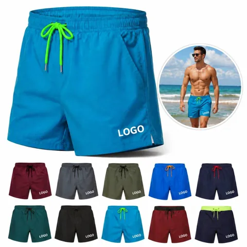 Quick-Dry Beach Shorts with Pockets for Swimming