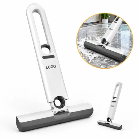 Portable Self-Squeezing Sponge Mop for Desktop Cleaning