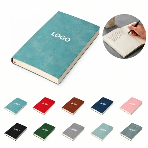 A5 Leather Business Notebook with Elastic Closure