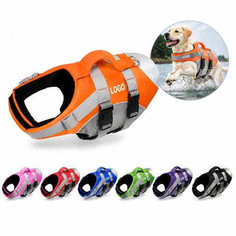 Adjustable Dog Safety Flotation Vest for Swimming