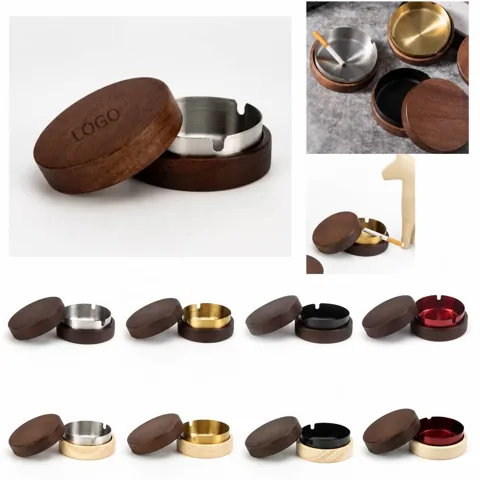 Wood Texture Covered Stainless Steel Storage Holder