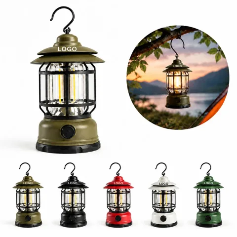 Retro ABS Camping Lantern with Hanging Hook