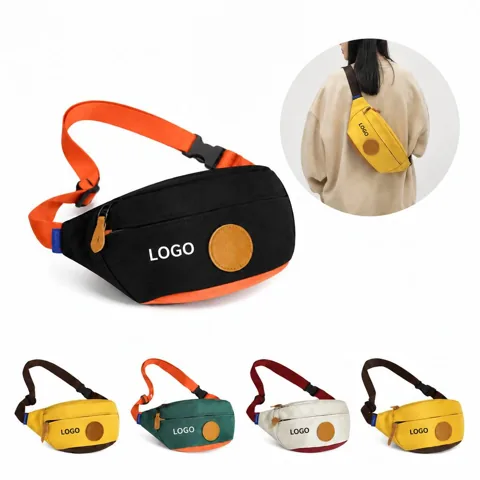 Water-Resistant Nylon Travel Waist Bag with Adjustable Strap