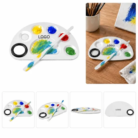 Makeup Mixing Palette with Built-In Blending Tool