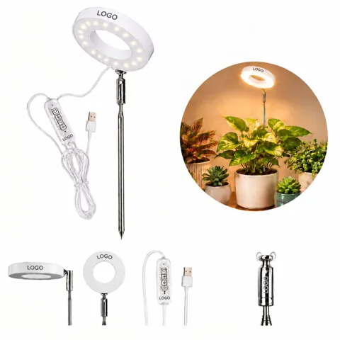 Full Spectrum Dimmable LED Ring Grow Light for Indoor Plants