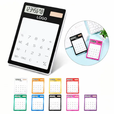 Ultra-Thin See-Through Solar Calculator with LCD Display