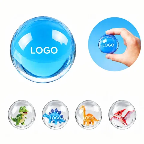 Clear Rubber Bouncy Ball with 3D Cartoon Inside
