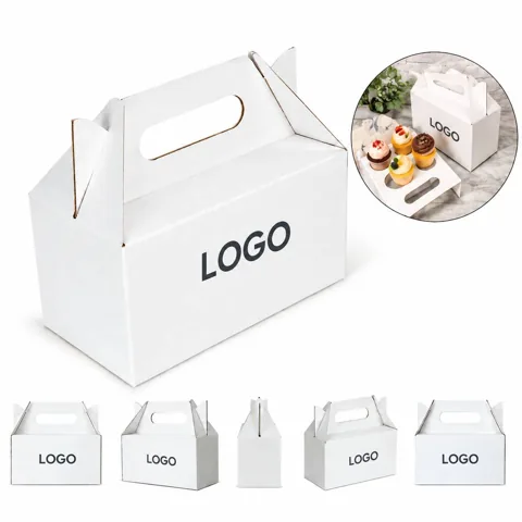 Elegant Corrugated Gift Box with Sturdy Handle for Gifts