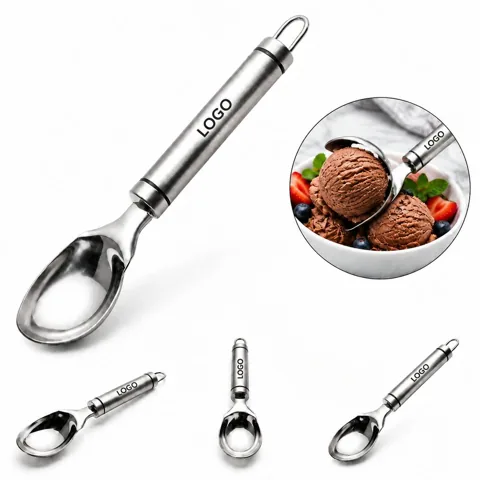 Durable Stainless Steel Ice Cream Scoop Spoon