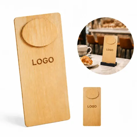 Wooden A-Frame Chalkboard Menu Display Stand for Cafe