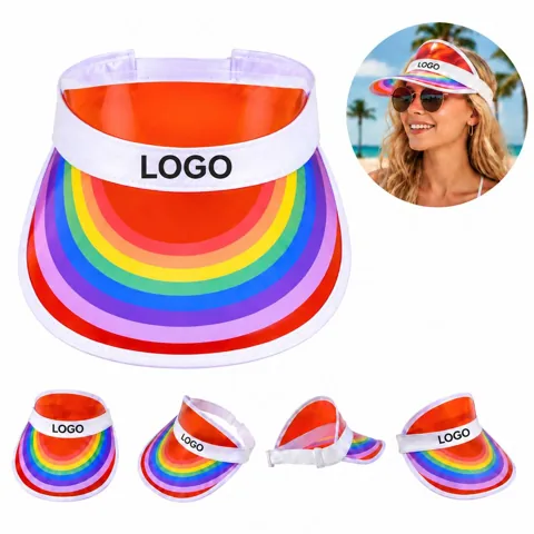 Adjustable Transparent PVC Face Sun Visor UV Blocking