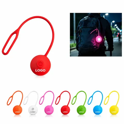 LED Silicone Safety Light for Backpack, Waterproof