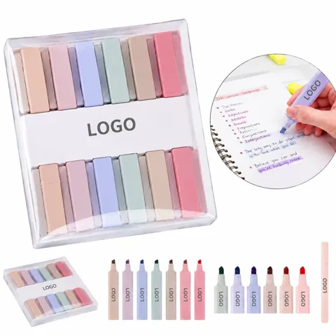 Colorful Chisel Tip Highlighters for Notes and Study