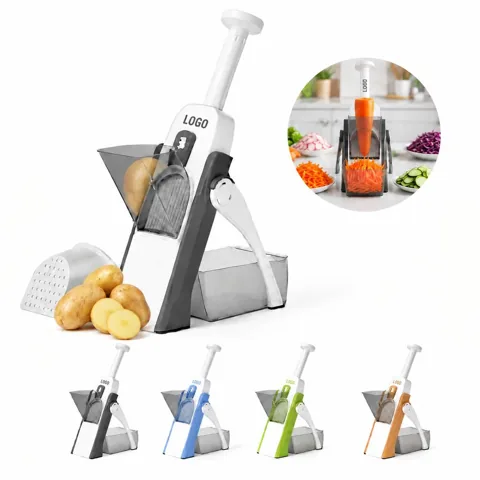 Manual Kitchen Slicer with Hand Guard and Non-Slip Base