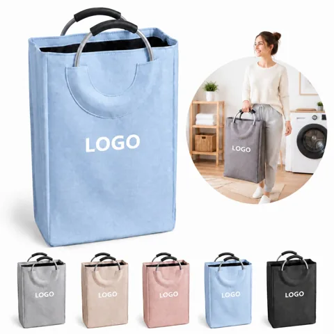 Collapsible Fabric Laundry Hamper for Home Storage