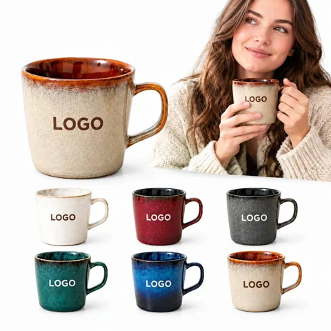 Creative Glazed Ceramic Mug for Coffee Tea Cocoa