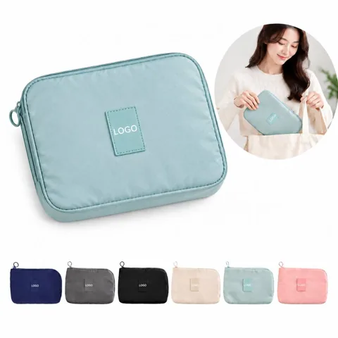 Water-Resistant Multi-Pocket Cable Storage Pouch