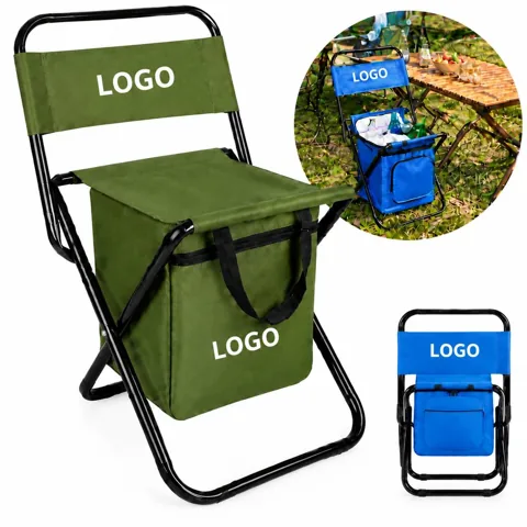 Portable Camping Chair with Insulated Cooler