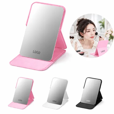 Portable Folding Makeup Mirror with Protective Compact