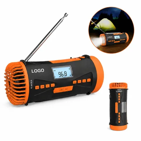 Portable Emergency Dynamo Radio with LED Light and USB