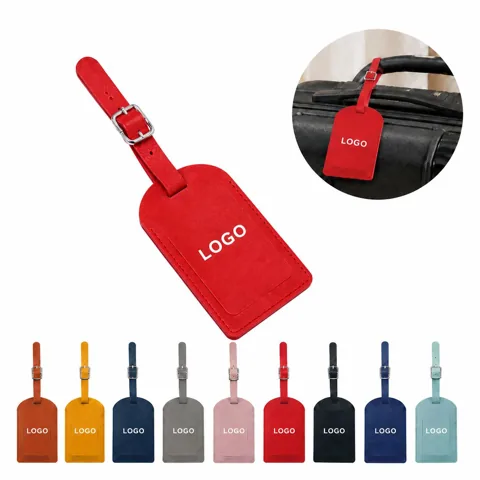 Customizable PU Leather Travel Luggage Tag