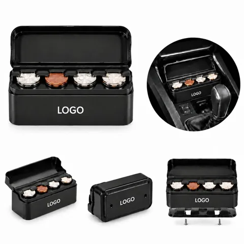 Compact Durable Coin Organizer Box with Secure Lid