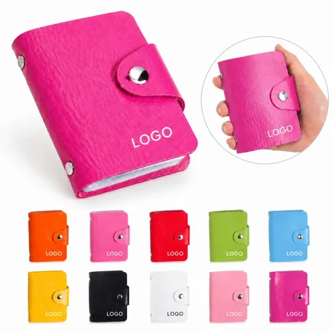 Compact PU Mini Holder for Business Cards and Notes