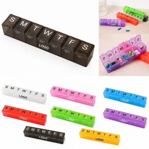 7-Day Braille Medication Organizer Portable Pill Box