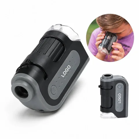 Portable LED Lighted Handheld Microscope for Observation