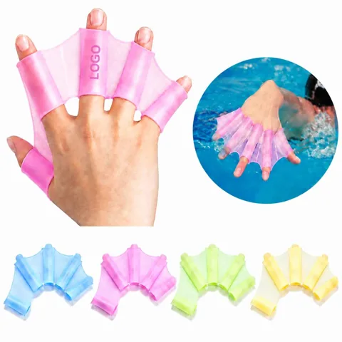 Silicone Finger Webbed Swim Training Gloves