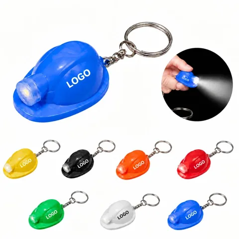 Bright LED Helmet Keychain Light for Night Safety