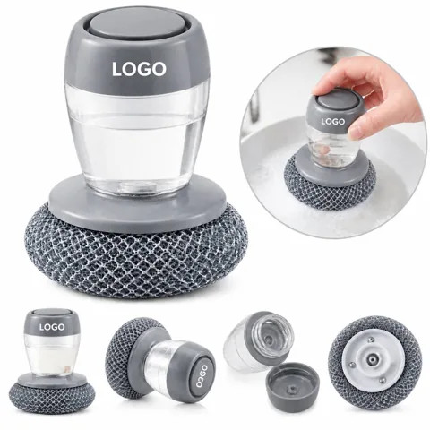 Liquid Dispensing Scrubbing Brush for Bottles