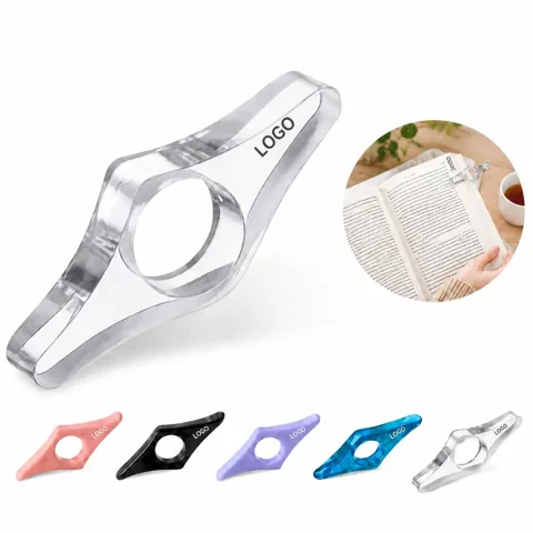 Clear Acrylic Thumb Page Holder for Hands-Free Reading