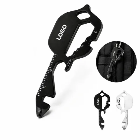 Compact Stainless Steel Multi Tool Keychain Gadget