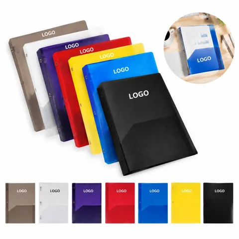 Durable Poly 2-Pocket Folders with Press-Stud Closure