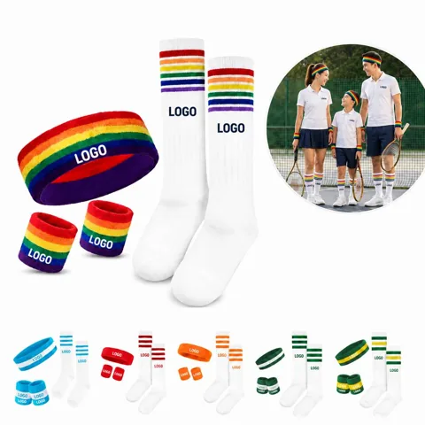 Breathable Cotton Sweatband Set for Sports and Workouts