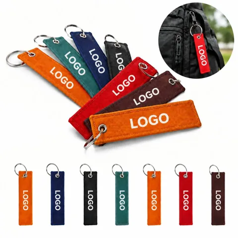 Personalized Embroidered Flight Keychain Tag