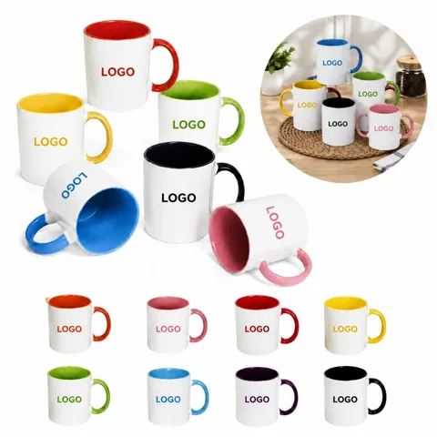 Two-Tone Ceramic Drinkware Set for Coffee and Tea